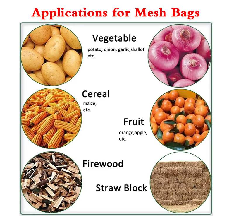 Different specifications of mesh bags suitable for different agricultural packaging
